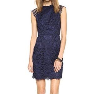 Shoshanna Mariah navy lace dress